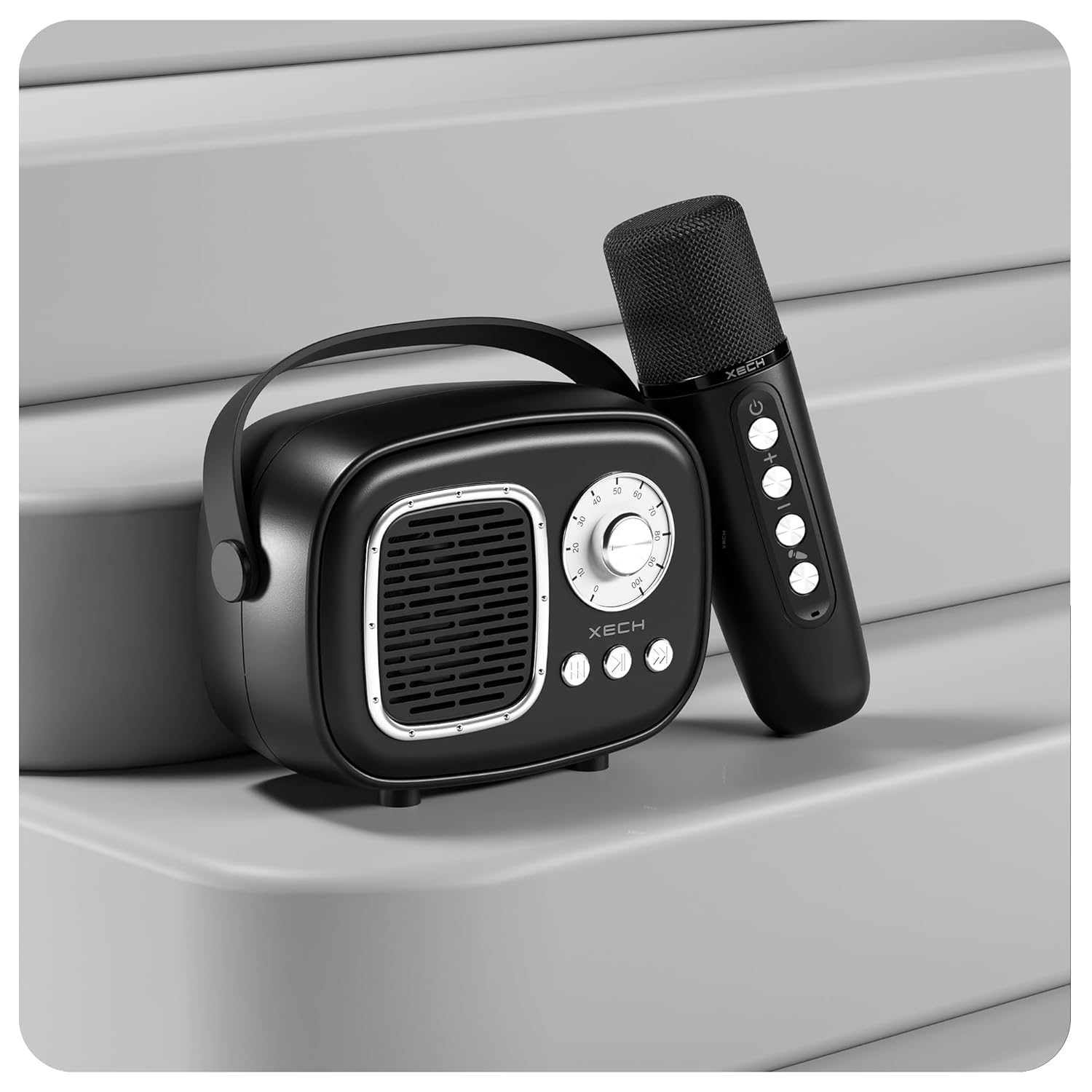 Xech Retro Jam Karaoke Speaker with Mic
