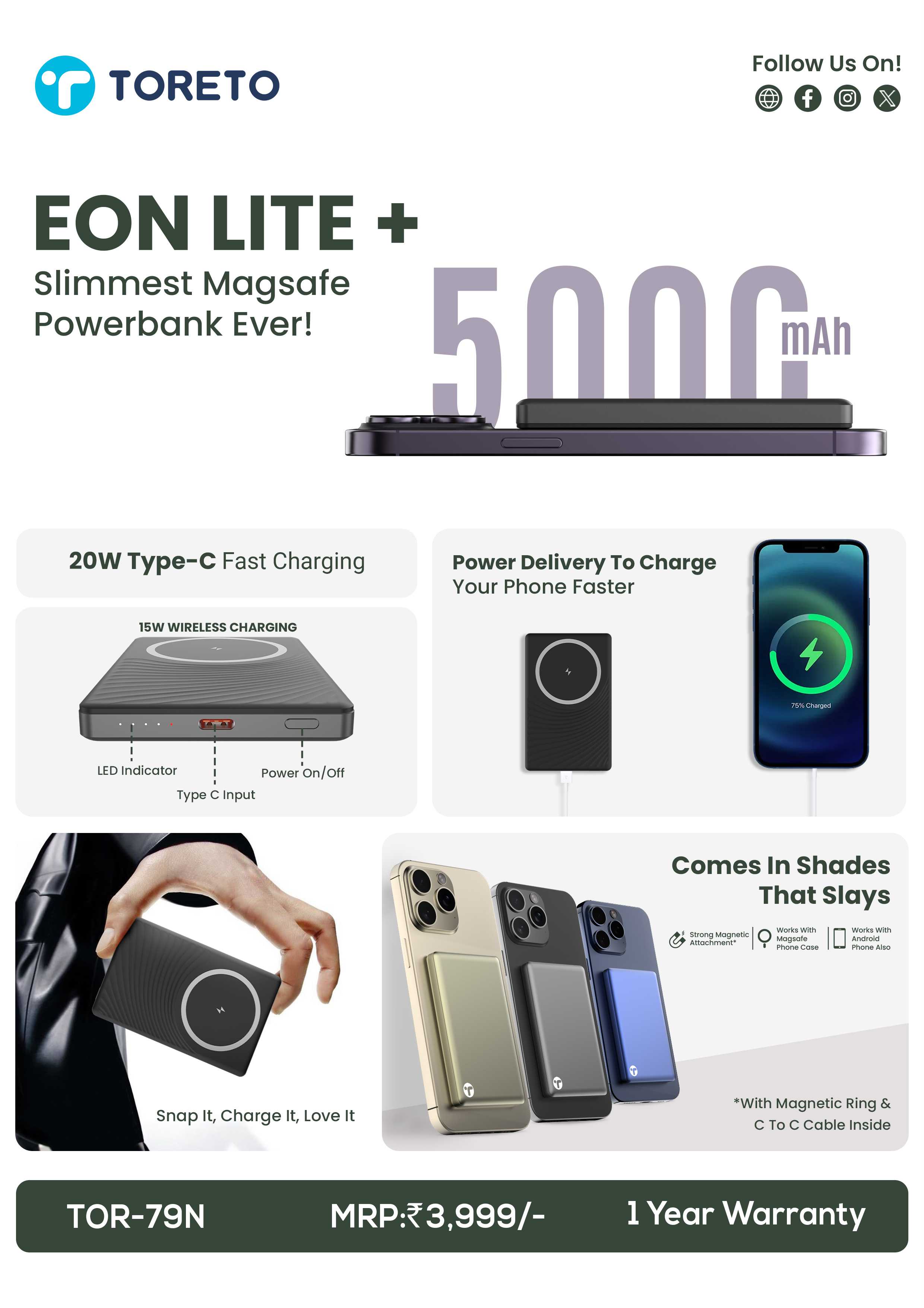 EON LITE + POWERBANK wireless